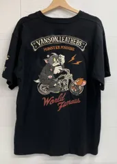 VANSON バンソン トムとジェリー 半袖Tシャツ XLサイズ ブラック 刺繍 プリント キャラクター サブカル のサムネイル