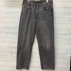 LEVI'S リーバイス ジーンズ STAY LOOSE 29037-0052 パッチ部分牛革 ブラック デニム Mサイズ