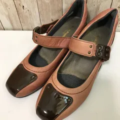 タ　Hush Puppies（ハッシュパピー）メリージェーンパンプス ブラウン　23.5㎝　3E　訳アリのサムネイル