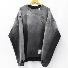 MIHARA YASUHIRO ミハラヤスヒロ 25AW ダメージ加工 サンフェイデッドライク スウェット プルオーバー トレーナー 長袖 グレー系 メンズ 48 A15PO553 M00001-08-0514⑤ ★3230のサムネイル