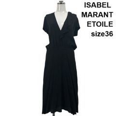 美品 イザベルマラン ペプラムブラウス ノースリーブ フリル 黒 