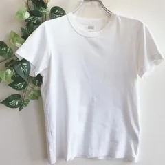 美品✨ ユニクロユー UNIQLO U Tシャツ カットソー ホワイト コットン クルーネック シンプル ベーシック インナー レイヤード ストレッチ カジュアル きれいめ