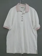 ◇ ◎ Black＆White ブラック＆ホワイト 半袖 ポロシャツ サイズM ホワイト ピンク系 メンズ  【中古】 【1204150005796】のサムネイル