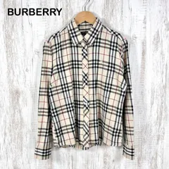 BURBERRY LONDON バーバリーロンドン ノバチェック ホースロゴ刺繡 ストレッチ ロングスリーブ シャツ ベージュ レディース 長袖 トップス