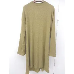 ◇ merlot メルロー ニット 長袖 膝丈 ワンピース グリーン系 レディース  【中古】 【1205110007225】のサムネイル