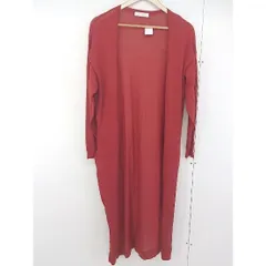 ◇ CIAOPANIC チャオパニック 長袖 ニット カーディガン ガウン サイズF レッド レディース  【中古】 【1205110000790】