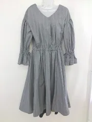 ◇ rivet & surge リベット アンド サージ チェック 長袖 ロング ワンピース サイズF グレー ブラック ホワイト レディース  【中古】 【1205060001267】のサムネイル