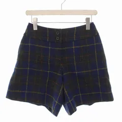 マッキントッシュフィロソフィー MACKINTOSH PHILOSOPHY ハリスツイード Harris Tweed ショートパンツ ウール ツイード チェック 36 S 青 ブルー 黄色 茶 /YMのサムネイル