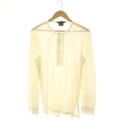 グッチ GUCCI リネンカシミア混 ヘンリーネック 長袖カットソー M アイボリー /MY ■OSのサムネイル