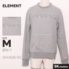 訳あり ELEMENT トップス スウェット　長袖　ロゴ　刺繡　ワッペン　綿混のサムネイル
