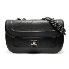 CHANEL シャネル ショルダーバッグ 20番台 2014-2015 キャビア マトラッセ シングルフラップ【中古】