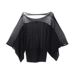 a1518 TOPYS 柄刺繍入りブラウス 長袖 オーバーサイズ トリアセテート 