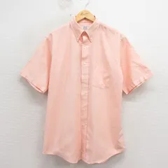 XL/古着 アロー 半袖 シャツ メンズ 80年代 80s ボタンダウン USA製 ピンク 26apr17のサムネイル
