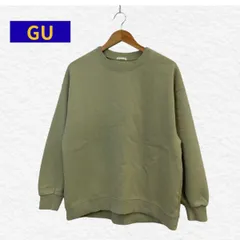 GU ジーユー ダブルフェイスプルオーバー スウェット カーキ XLサイズ 〇□・〇◇・◇〇のサムネイル