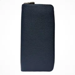 【値下げ】LOUIS VUITTON ルイ・ヴィトン ジッピーウォレット ヴェルティカル トリヨン 長財布 M58823 メンズ レザー ネイビー シルバー金具 中古