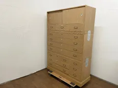 ▼松山箪笥店 桐箪笥 着物箪笥　婚礼家具 ９段 収納 ハイチェスト 和家具 桐タンス 和箪笥 キャビネット 引き出し 衣装箪笥（貝1557）