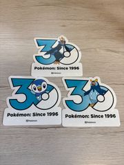 ポケモン韓国限定30周年記念ステッカー ポッチャマ エンペルトセット 