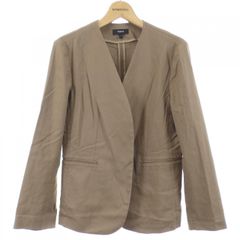 新品 Theory ノーカラージャケット リネンブレンド 2 M カーキ - メルカリ