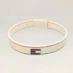 TOMMY HILFIGER　トミーヒルフィガー　ホワイト　レザーバングル　ブレスレットのサムネイル
