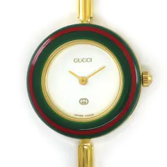 グッチ GUCCI 腕時計 チェンジベゼル 11/12 マルチカラーベゼル 全12色 ホワイト文字盤 GP クオーツアナログ 【箱・保付き】 【中古】のサムネイル