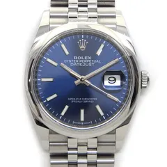 ロレックス Rolex 腕時計 デイトジャスト 126200 ルーレット刻印 ランダムシリアル サンレイ ブルー文字盤 デイト 夜光針/インデックス SS 自動巻き 【箱・保付き】 【中古】のサムネイル