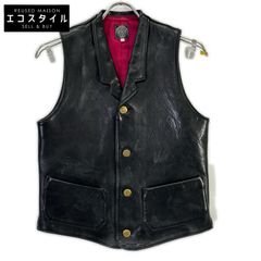 美品 THE FLAT HEAD ディアスキン ベスト 藤岡勇吉本店/鹿革 中古