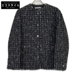 未使用級美品 セオリーリュクス 23SS クルーネック ツイードジャケット 
