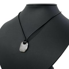 BOTTEGA VENETA/ボッテガ・ヴェネタ イントレチャート ネックレス黒
