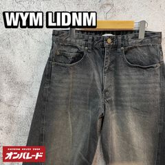 WYM LIDNM カーブパンツ デニムパンツ ケミカルウォッシュ 濃紺系 M 