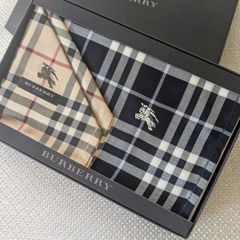 BURBERRY ハンカチ 2枚セット ギフトボックス - メルカリ