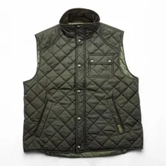 Polo Ralph Lauren 90年代 キルティングベスト XL カーキ 中綿 コーデュロイ襟 ジップ スナップボタン
