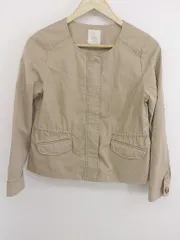 ◇ AG by aquagirl エージー バイ アクアガール 長袖 ノーカラー ジャケット サイズM ベージュ レディース P  【中古】 【1209050008830】のサムネイル