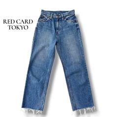 レッドカード manoa ワイドストレートデニム 26 M~Lサイズ相当 極美品