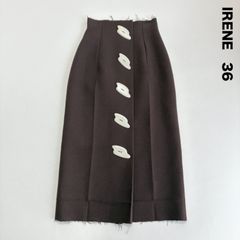IRENE アイレネ☆のキーラハイウエストスカート 36 ブラウン 大きな 