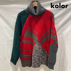 カラー 19WCM-N02302 ボリュームミックスウール TURTLE NECK KNIT クレイジーパターンニット ウール マルチカラー レッド グレー メンズ 1 ISItems【USED】【古着】【中古】50153607のサムネイル