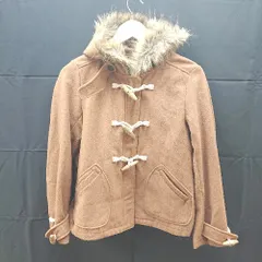 ◇ earth music&ecology シンプル ショート 長袖 ダッフル コート サイズM キャメル レディース E  【1212020032964】のサムネイル