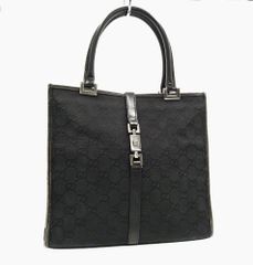 GUCCI グッチ ジャッキー GGキャンバス トートバッグ ブラック - メルカリ