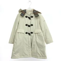 BURBERRY LONDON バーバリーロンドン フーデッドダッフルコート サイズ:130 裏地ノバチェック    ホワイト キッズ / 241007004684のサムネイル