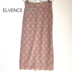 ELVENCE DEUX エルベンスドゥ 花柄モチーフ M~L ロングタイトスカート ピンクのサムネイル