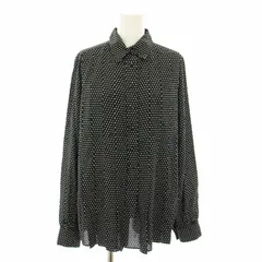 ジェイ&エムデヴィッドソン J&M Davidson シャツ ブラウス 長袖 ハーフボタン ドット柄 プリーツ 6 黒 ブラック 白 ホワイト R022-019-VIBL/P /YTのサムネイル