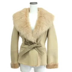 MAX MARA マックスマーラ シアリングムートンジャケット サイズ:38 リボンデザイン    ベージュ レディース / 241007004681のサムネイル