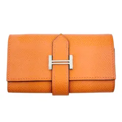 HERMES エルメス キーケース ベアン エプソン オレンジ シルバー金具のサムネイル