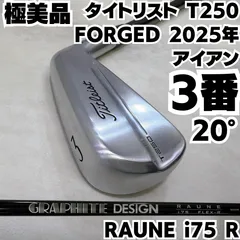 極美品 タイトリスト Titleist T250 FORGED 2025 3番単品アイアン RAUNE i75 R メンズ 右のサムネイル