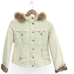 BURBERRY LONDON バーバリーロンドン 中綿ジャケット サイズ:140 ブルーフォックスファー/裏地ノバチェック    ホワイト キッズ / 241007004678のサムネイル