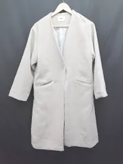 ■ MURUA  ムルーア ロング 通勤 通学 ノーカラー 長袖 コート サイズ1 グレー系 レディース P  【1307250037046】のサムネイル