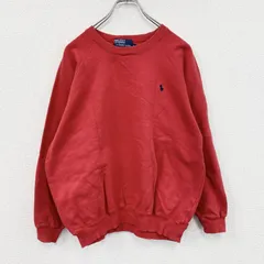 90s　Polo by Ralph Lauren　ポロバイラルフローレン　スウェット/トレーナー　レッド　Lサイズ　古着【値引き交渉OK！】