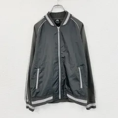 adidas　アディダス　トラックジャケット/ジャージ　デカロゴ　ダークグレー　Oサイズ　古着【値引き交渉OK！】