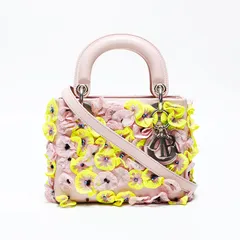 Christian Dior クリスチャンディオール ショルダーバッグ ミニ レディー ディオール フラワー Renew【中古】