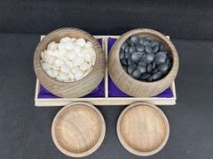 囲碁 黒白碁石セット 欅材碁筍 - メルカリ
