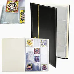 【48mmシール専用】 ビックリマンチョコシール用 高級カードファイル〈TACC〉︎鬼滅の刃マ��チョコ︎呪術廻戦マンチョコ︎スリーブ保管OK！ 最大240枚 大容量 収納 コレクション B5サイズ カード収納部 5.3cm×5.3cm (ブラッ [ブラック]